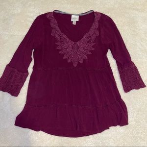 Knox Rose Women’s Embroidered Blouse Size M